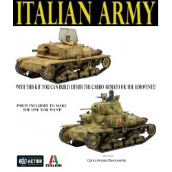 Italian Carro Armato/Semovente WWII 28mm 1/56th (no box) WARLORD GAMES