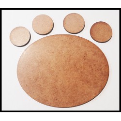 Artillery Base 100 x 80mm Oval & 4 x 25mm bases  WARLORD GAMES