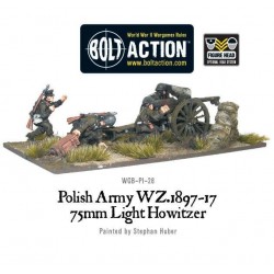 Polish Army 75mm light artillery 28mm WWII WARLORD GAMES