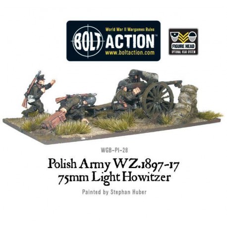 Polish Army 75mm light artillery 28mm WWII WARLORD GAMES