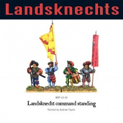 Landsknechts command standing (4) 28mm Renaissance WARLORD