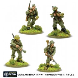 German Infantry w Panzerfaust / Rifles 28mm WWII WARLORD GAMES