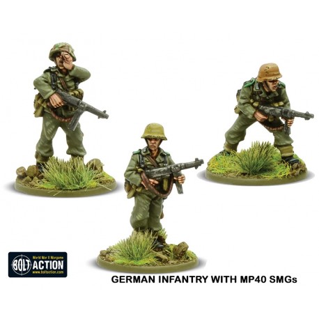 German Infantry w MP40 SMGs 28mm WWII WARLORD GAMES - Frontline-Games