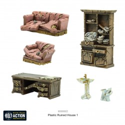 28mm Furniture - Ruined House Set 1 MANTIC WARLORD GAMES
