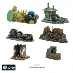 Ruined Village Bag 28mm WWII Terrain MANTIC WARLORD GAMES