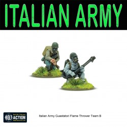 Italian Army Flame Thrower Team B (Assault Engineers) Group 28mm WWII WARLORD GAMES