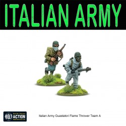 Italian Army Flame Thrower Team A (Assault Engineers) Group 28mm WWII WARLORD GAMES