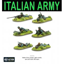 Italian Army Sniper, Light Mortar and Anti-tank Rifle teams 28mm WWII WARLORD GAMES