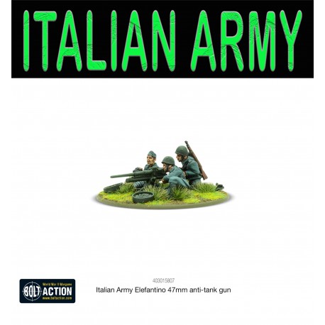 Italian Army 47mm Elefantino anti-tank gun (New!) 28mm WWII WARLORD GAMES