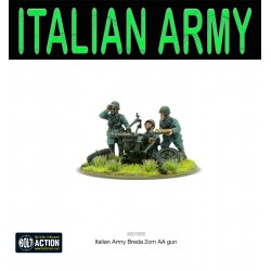 Italian Army Breda 2cm AA gun Team 28mm WWII WARLORD GAMES