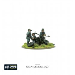 Italian Army Breda 2cm AA gun Team 28mm WWII WARLORD GAMES