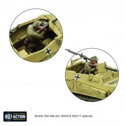 German Sd.Kfz 250 (Alte) Half-Track (Options For 250/1, 250/9 & 250/11 Variants)  WWII 28mm 1/56th (no box) WARLORD GAMES