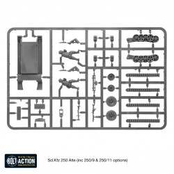 German Sd.Kfz 250 (Alte) Half-Track (Options For 250/1, 250/9 & 250/11 Variants)  WWII 28mm 1/56th (no box) WARLORD GAMES