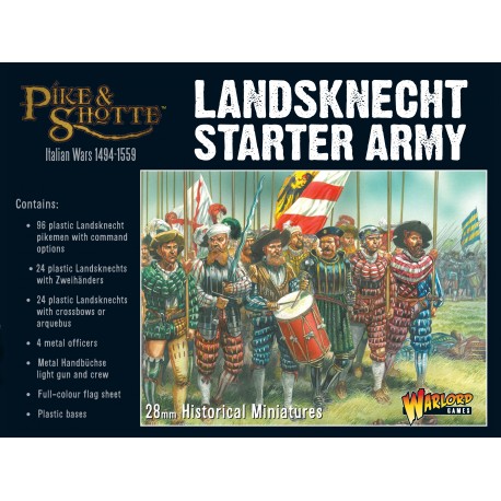 Landsknechts Starter Army box set 28mm PIKE & SHOTTE WARLORD GAMES