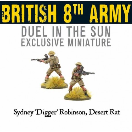 British 8th Army 'Duel in the Sun' Sydney 'Digger' Robinson Desert Rat 28mm WWII WARLORD GAMES