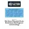 Bolt Action British Junior Tank Regiment tactical markings decal sheet 28mm WWII WARLORD