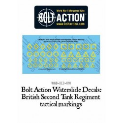 British Second Tank Regiment tactical markings decals sheet 28mm WWII WARLORD