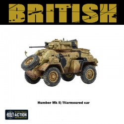 British Humber Mk II/IV armoured car WWII 28mm 1/56th (no box) WARLORD GAMES