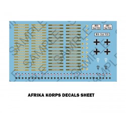 28mm WWII German Afrika Korps decals sheet WARLORD