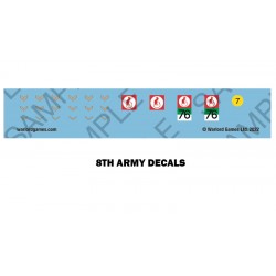 28mm WWII British 8th Army decals sheet WARLORD