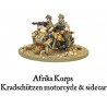 Afrika Korps Kradschutzen motorcycle and sidecar 28mm WWII WARLORD GAMES