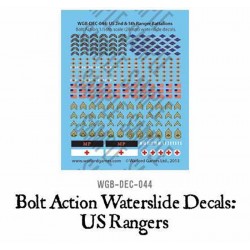 28mm WWII US Rangers decals sheet WARLORD