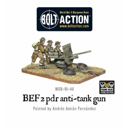 British Expeditionary Force (BEF)  BEF 2 pounder anti-tank gun 28mm WWII WARLORD GAMES