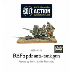 British Expeditionary Force (BEF)  BEF 2 pounder anti-tank gun 28mm WWII WARLORD GAMES