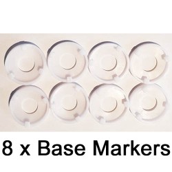 Base Markers - White - 25/30mm bases RIVER HORSE