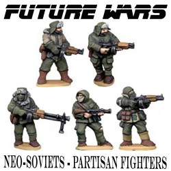 NEO-SOVIET PARTISANS II FIGHTERS (5) FUTURE WARS COPPLESTONE CASTINGS