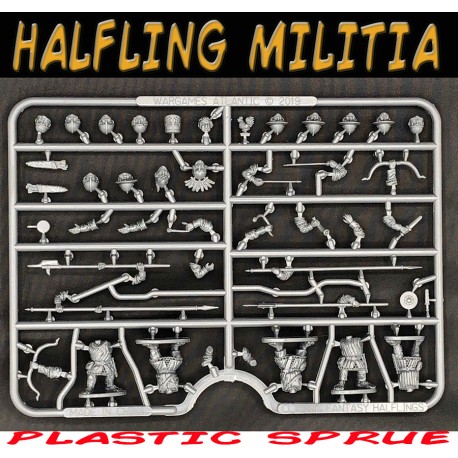 Halfling Militia sprue (5) 28mm WARGAMES ATLANTIC