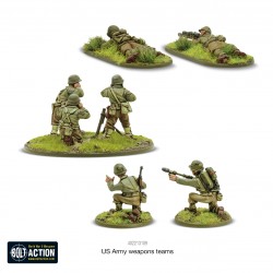 U.S. Army weapons teams (sniper Flamer light mortar) 28mm WWII WARLORD GAMES