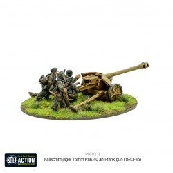 German Fallschirmjager 75mm PaK 40 anti-tank gun 28mm WWII WARLORD GAMES