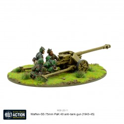 German Waffen SS 75mm PaK 40 anti-tank gun (1943-45) 28mm WWII WARLORD GAMES