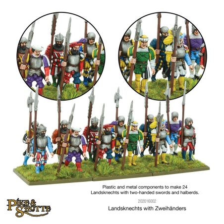 Landsknechts w/ Halberds (6) 28mm Renaissance WARLORD