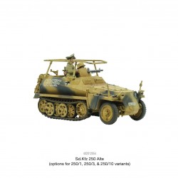 German Sd.Kfz 250 Alte (Options for 250/1, 250/3 & 250/10)  WWII 28mm 1/56th (no box) WARLORD GAMES