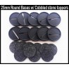 Cobbled Stone pre-painted 25mm round bases (10) w/toppers Miniature Bases