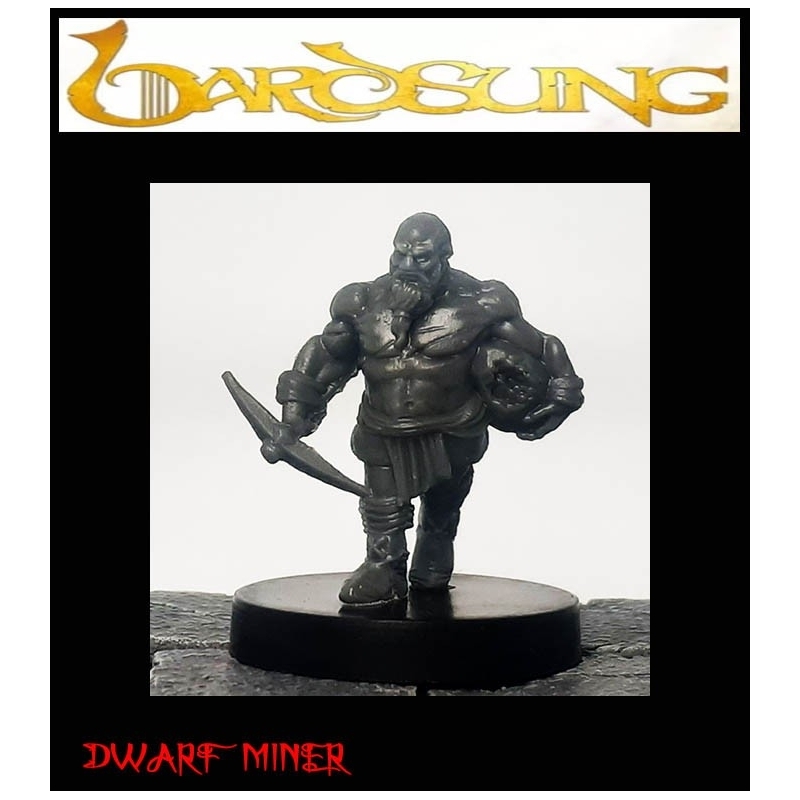 Dwarf Miner 28mm RPG miniatures BARDSUNG