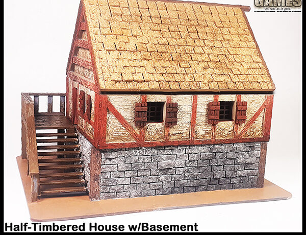 Half-Timbered House with Basement & Half-Timbered 3-Story Large House